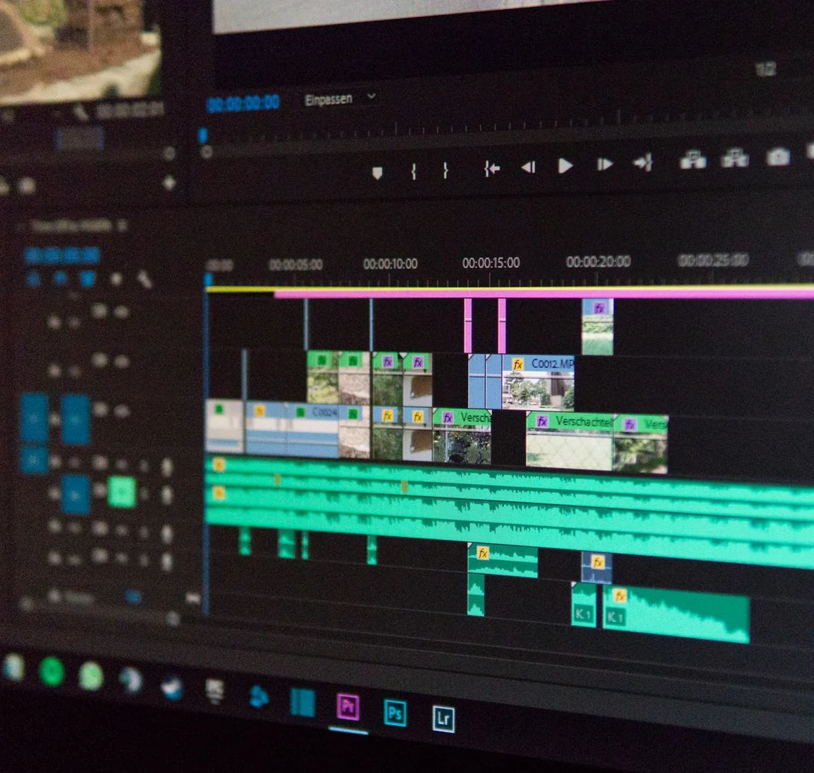 A video edit open on a Premiere Pro timeline